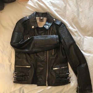 Authentic Burberry leather Moto jacket.